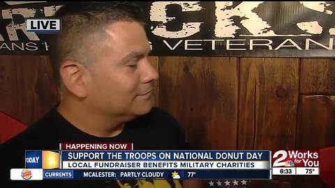 Hurts Donut donates money to local military organization for National Donut Day