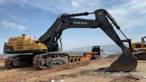 Loading & Transporting The Volvo EC700C Excavator In The New Working Area-Fasoulas Heavy Transports