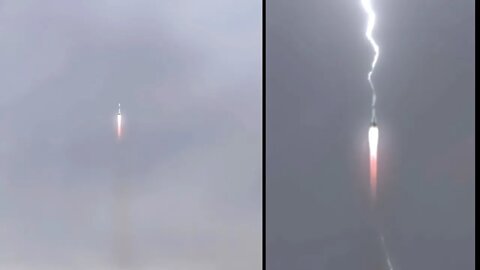 Russian Rocket Struck by Lightening but still kept Going