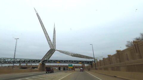 Strange Giant Metal Bird Sits on Oklahoma City