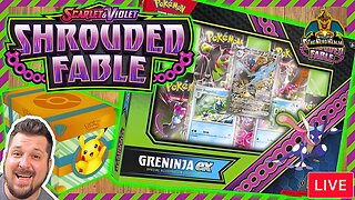 Shrouded Fable Greninja ex Box + Paldea Adventure Chest + More | Pokemon Cards Opening LIVE!