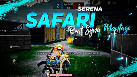 Safari- Serena Bgmi Beat Sync Montage-War Boy-Bgmi. Pubg montage.