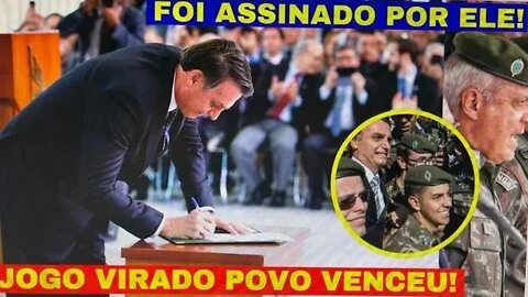 CHEGOU AGORA DE ACONTECER! BOLSONARO COLOCA UM PONTO FINAL. TUDO CERTO DENTRO 4 LINHAS VÃO COMEÇAR!