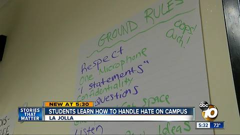 La Jolla students, teachers learn how to handle hate on campus