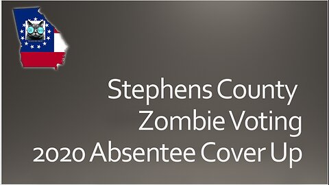 Stephens County lets Zombies vote in 2020 and then covers up the crime