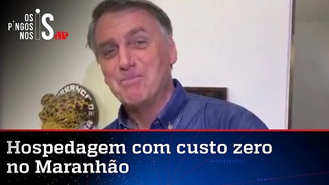 Após notícia de Lula em suíte de R$ 6 mil, Bolsonaro mostra hospedagem no Maranhão