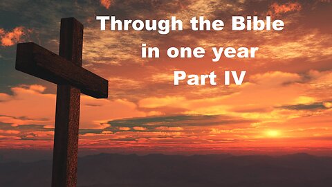 Godsinger: Through the bible in one year Part IV, day 245 (September 1)