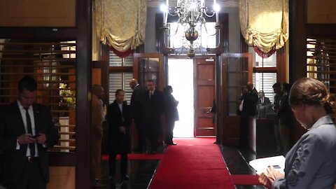 SOUTH AFRICA - Cape Town - UK Prime Minister hands over bell of SS Mendi (VIDEO) (mYC)