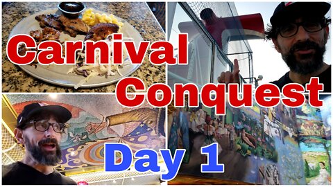 Carnival Conquest | Day 1 | Embarkation | BBQ | Ships Stuff