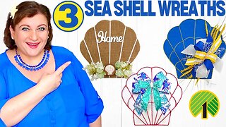 NEW Dollar Tree SEA SHELL WREATH Form DIY Tutorials