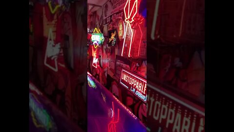 Purple Flakes Lowrider Wagon Neon Lights #shortsvideo #lowriders #paintjob #car #halftime #mancave