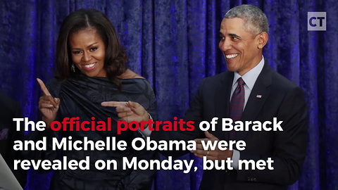 Obamas Unveil Portraits So Bad Audience Can't Believe It