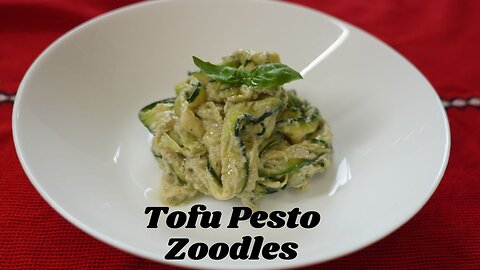 Tofu Pesto Zoodles