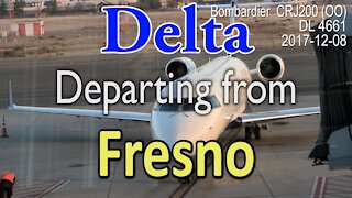 Bombardier CRJ200(OO) departure from Fresno CRJ200. Delta flight DL4661