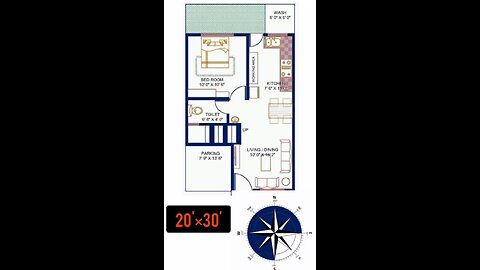 20 by 30 house plan,2 0×30 house plan