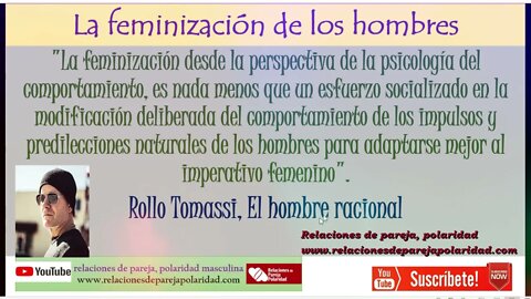 La feminización de los hombres - Rollo Tomassi #cortos #shorts