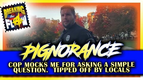 COP MOCKS JOURNALIST! PIGNORANCE OF MANCHESTER PD! #1ACOMMUNITY