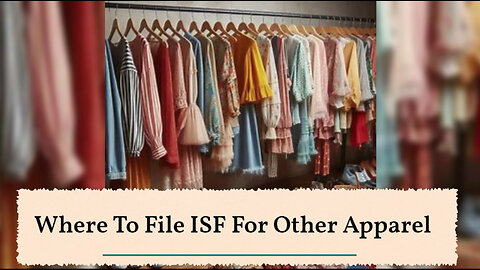 Demystifying ISF: Navigating Importer Security Filing for Other Apparel!