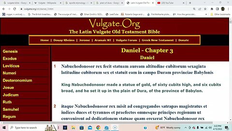 DANIEL 3 Latin Vulgate