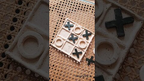 DO YOU WANT TO PLAY? DIY CLAY TIC TAC TOE GAME #diy #airdryclay #claydecor #aesthetichomedecor