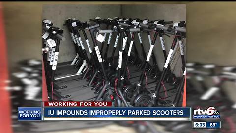 IU Impounds dozens of improperly parked scooters; won’t release them until companies pay fines