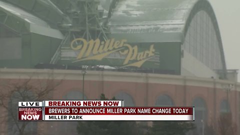 Brewers to announce Miller Park naming rights change