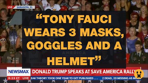 TONY FAUCI WEARS 3 MASKS, GOGGLES AND A HELMET