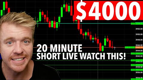 $4000 Day Trade LIVE in 20 MINUTES! I SHOW YOU HOW!!!