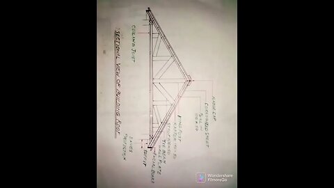 Sectional View of a Building Roofing Parts