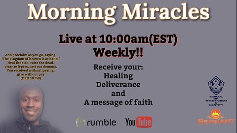 "Morning Miracles" (Special Announcement!!)