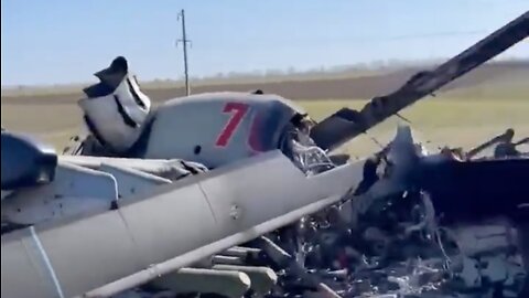 Russian Ka-52 Wreckage After Being Shot Down