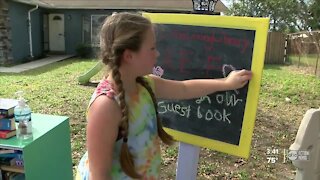 9-year-old Valrico girl creates free library in front yard