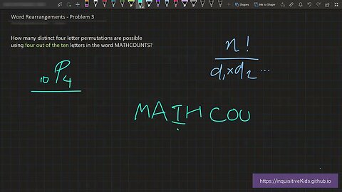 AMC8 Course | Word Rearrangements | Problem 3