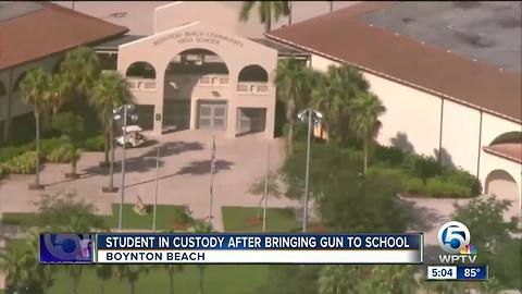 Student found with gun at Boynton Beach High School, 2 students arrested