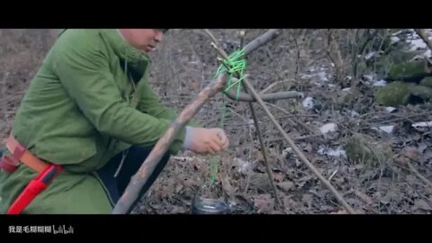 Episode 11 BUSHCRAFT Survival in the Field How to Fly the Winter Shelter in Qinling Mountains Part 1