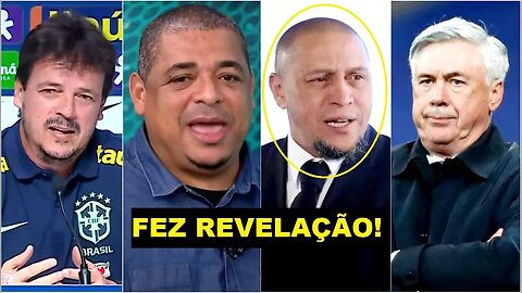 "É INFORMAÇÃO! O Roberto Carlos FALOU que o Ancelotti..." OLHA o que Vampeta EXPÔS sobre a Seleção!