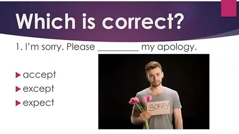 Correct Your English: Accept, Except, Expect