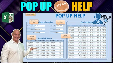 How To Show Help Pop On Click and Mouse Hover in Microsoft Excel