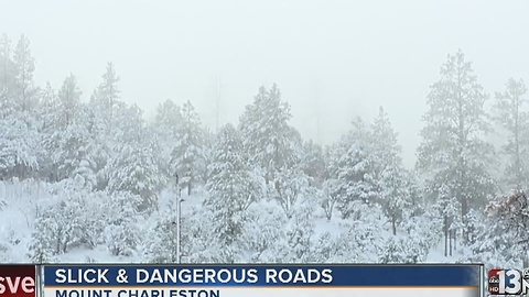 Winter storm warning in effect on Mount Charleston