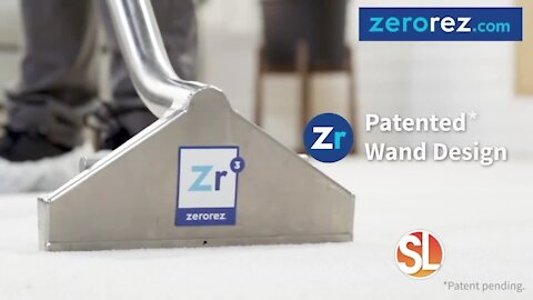 Zerorez ® uses a wand to dry carpeting after its cleaned