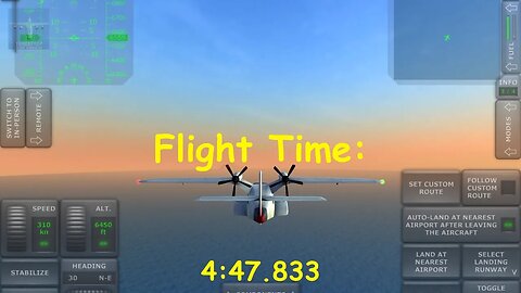 Timing Flight Time From Main Island to Archipelago | Turboprop Flight Simulator