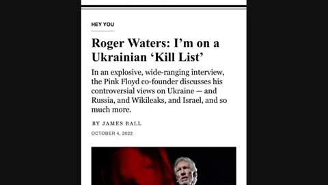 Founder of Pink Floyd on Ukrainian kill list