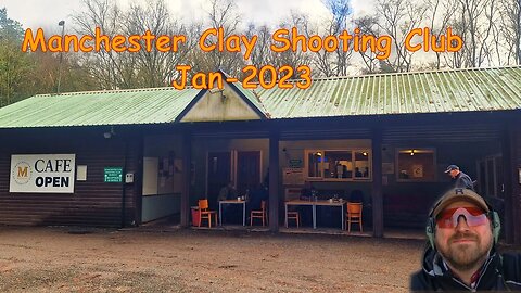 Sporting Clays at Manchester Clay Shooting Club- blue sky, wet ground, North West England in Winter!