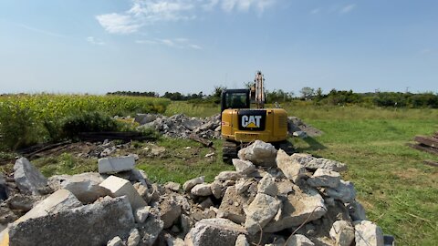 Shooting berm build begins