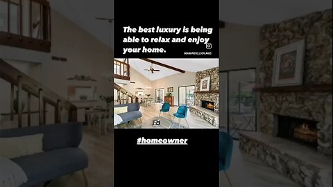 The best luxury is being able to relax and enjoy your home. #homeownership #homeowner