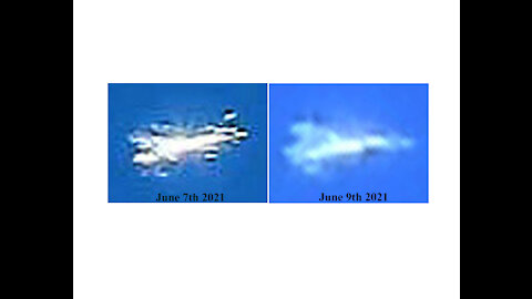 World Premiere raw footage of comparison of June 7th UFO/Cottonwood Seed Cluster