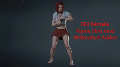 RE2 Remake Claire A - Rayne Skirt outfit W/Barefoot addon