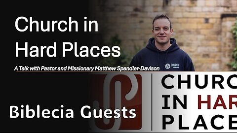 A Talk with Matthew Spandler Davison on the work of Church in Hard Places