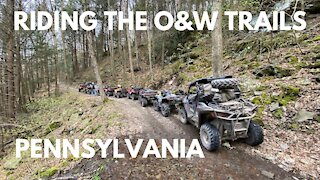 Riding the O&W Trails in Pennsylvania with our Rzr 900 and friends