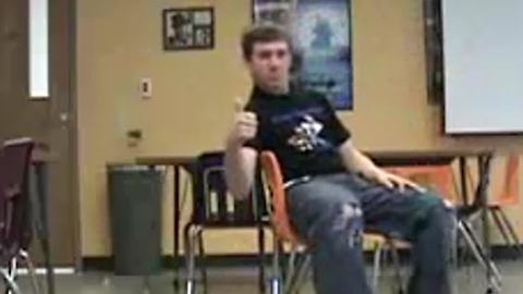 Teen Boy Wins At Chair Flipping